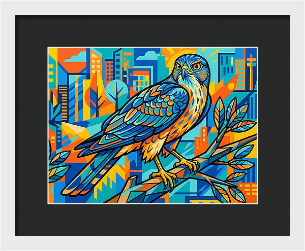 Pigeon Hawk Perched In Urban Vibes