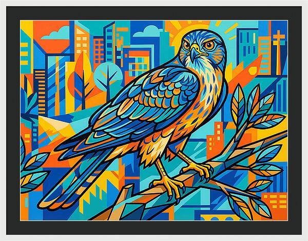 Pigeon Hawk Perched In Urban Vibes