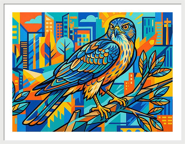 Pigeon Hawk Perched In Urban Vibes