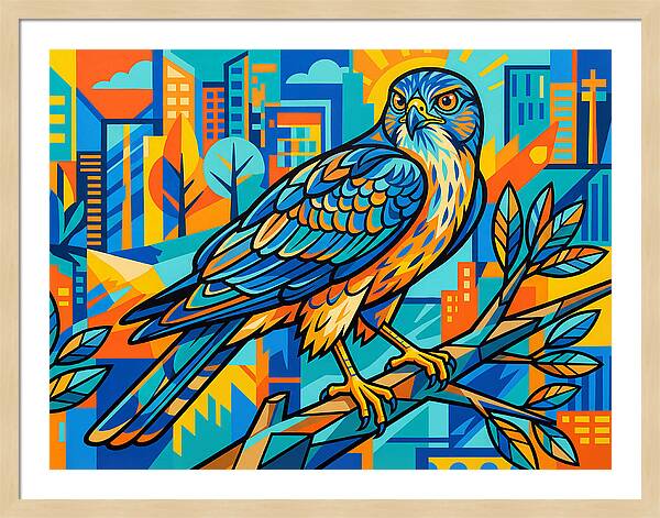 Pigeon Hawk Perched In Urban Vibes