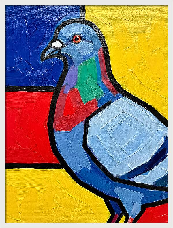 Pigeon In Bold Colors