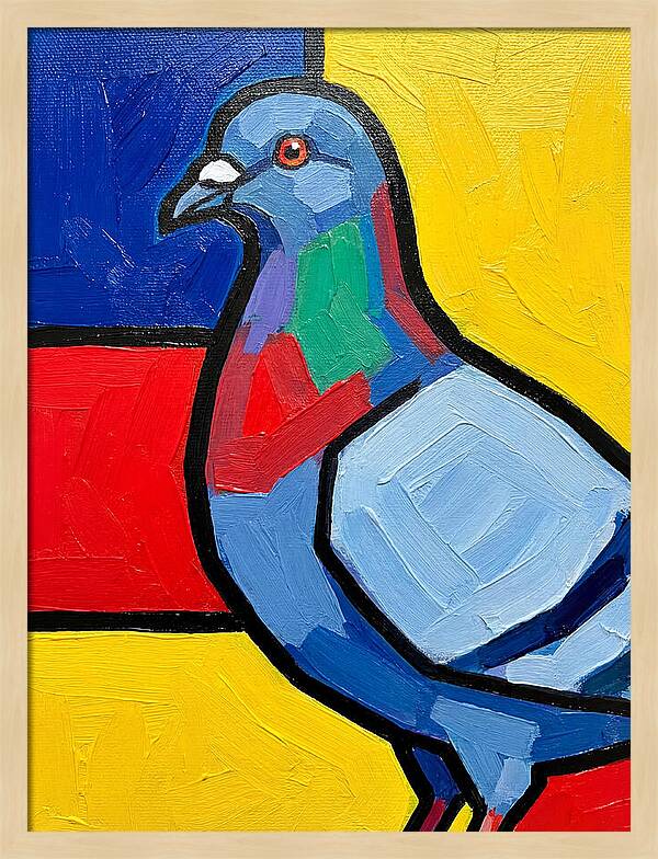 Pigeon In Bold Colors
