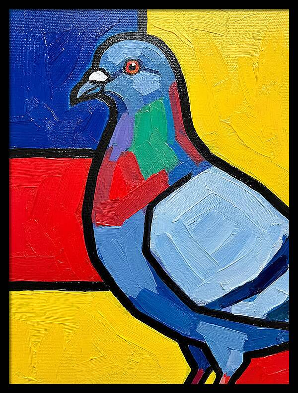 Pigeon In Bold Colors