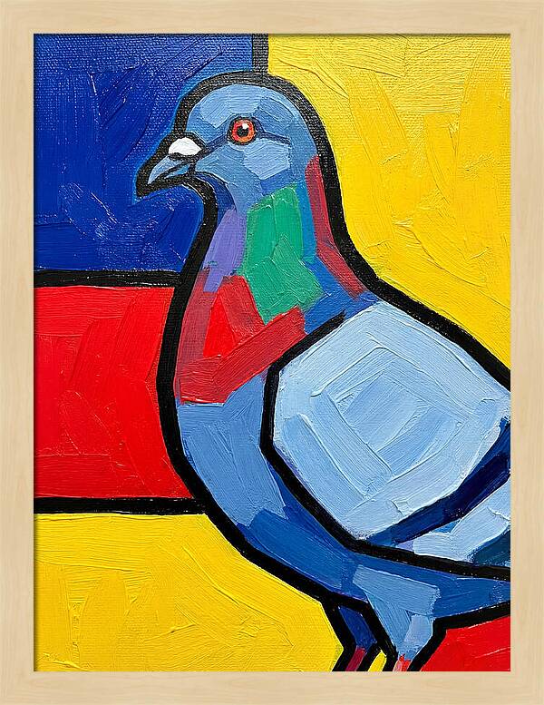 Pigeon In Bold Colors