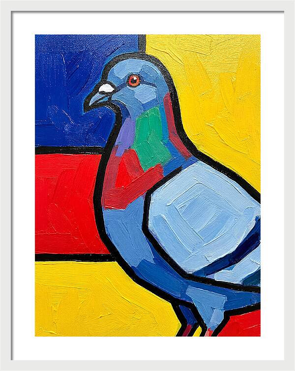 Pigeon In Bold Colors