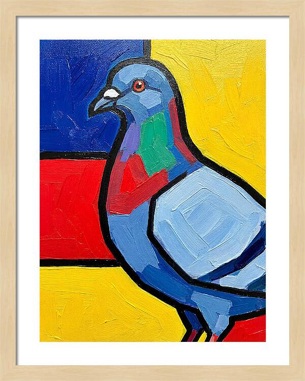 Pigeon In Bold Colors