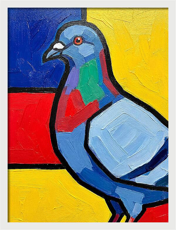 Pigeon In Bold Colors