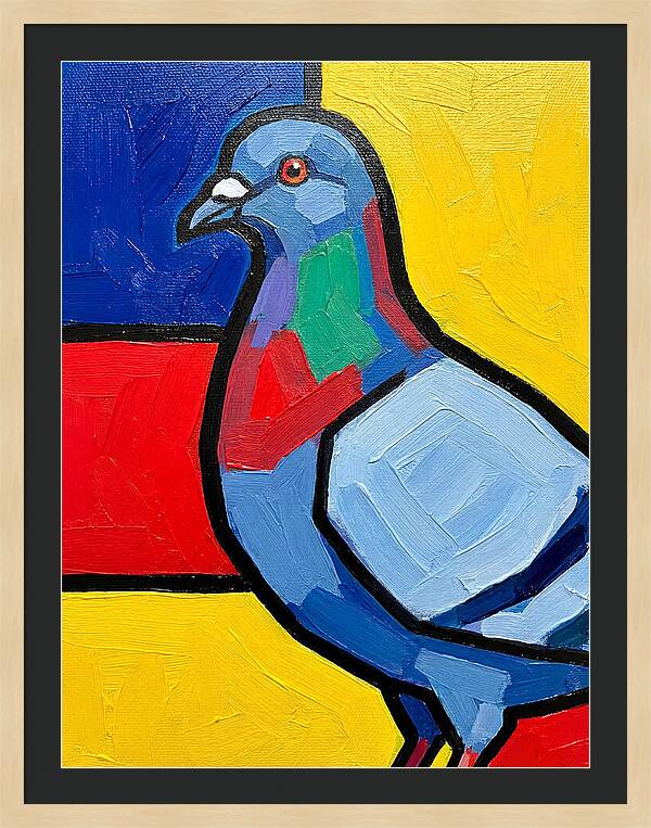 Pigeon In Bold Colors