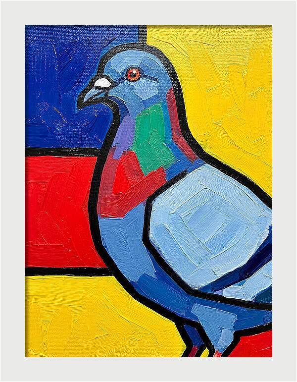 Pigeon In Bold Colors