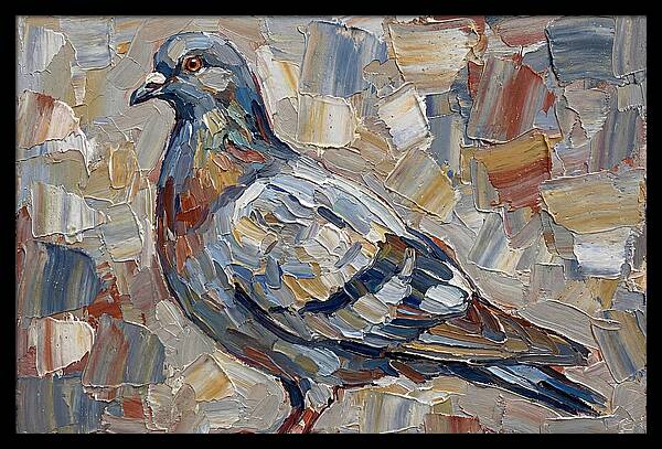 Pigeon In Palette Knife Style