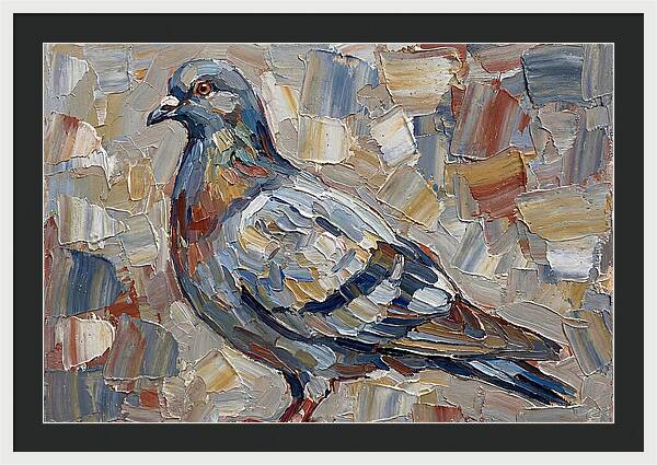 Pigeon In Palette Knife Style
