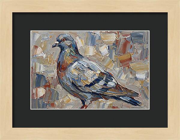Pigeon In Palette Knife Style
