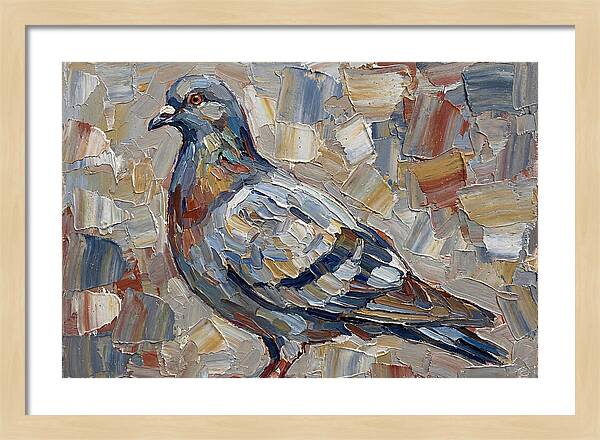 Pigeon In Palette Knife Style