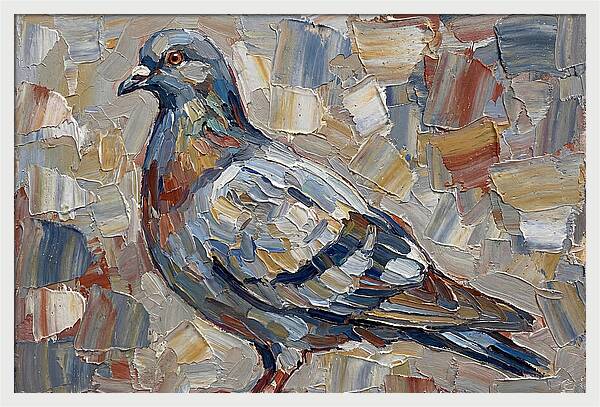 Pigeon In Palette Knife Style