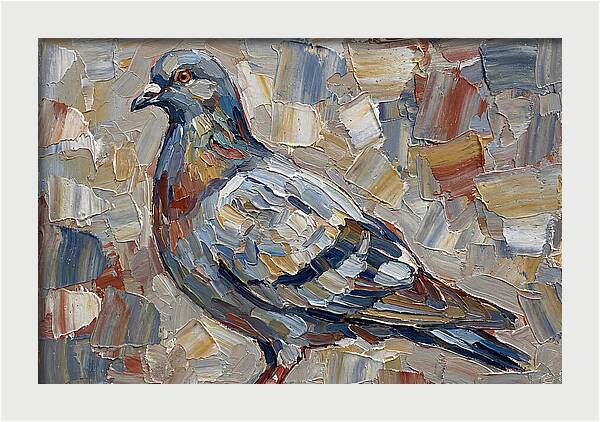 Pigeon In Palette Knife Style