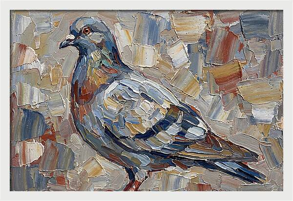 Pigeon In Palette Knife Style