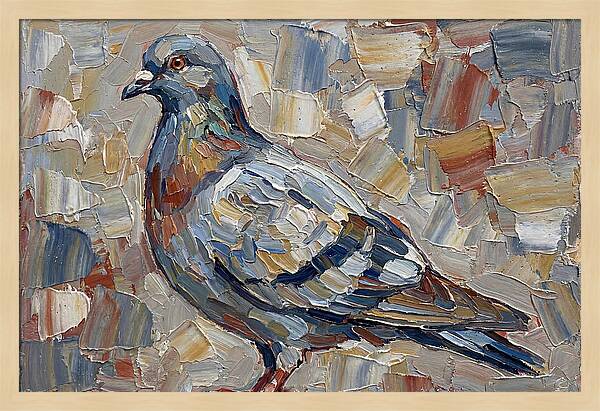Pigeon In Palette Knife Style