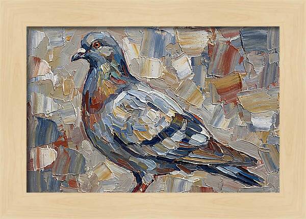 Pigeon In Palette Knife Style