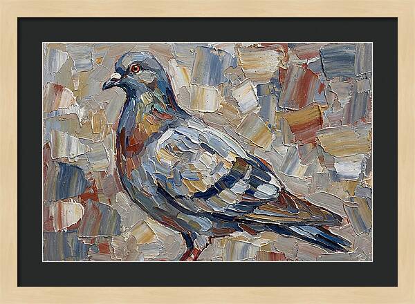 Pigeon In Palette Knife Style