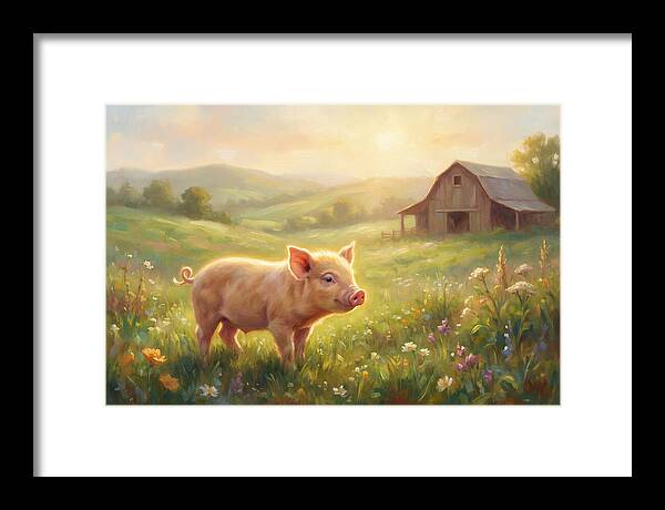 Piglet In Pastoral Landscape