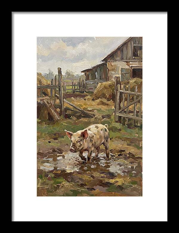 Piglet In The Farmyard