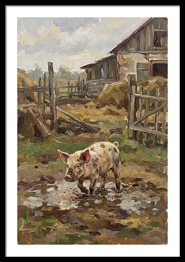 Piglet In The Farmyard