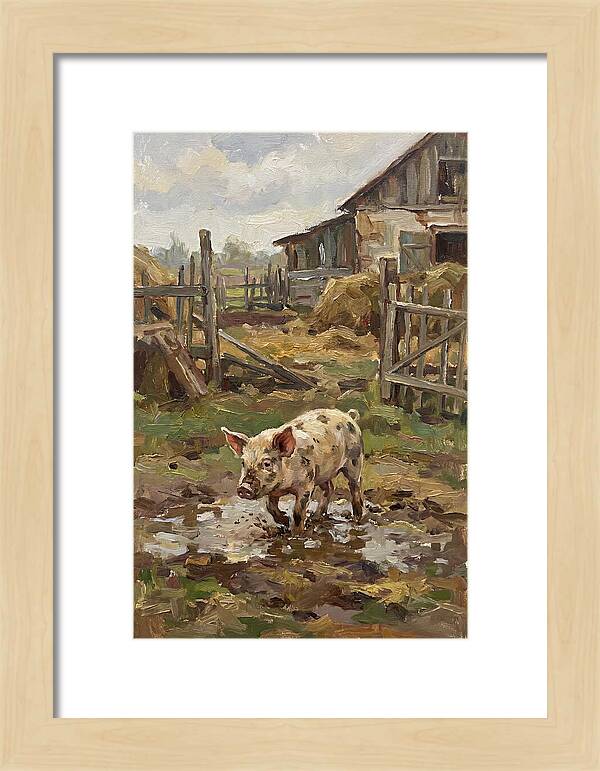 Piglet In The Farmyard