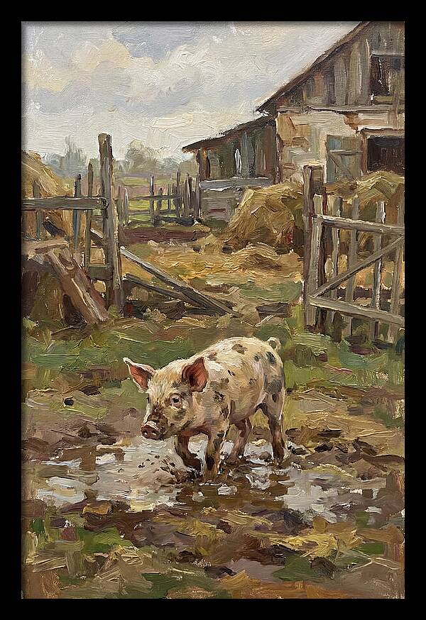 Piglet In The Farmyard