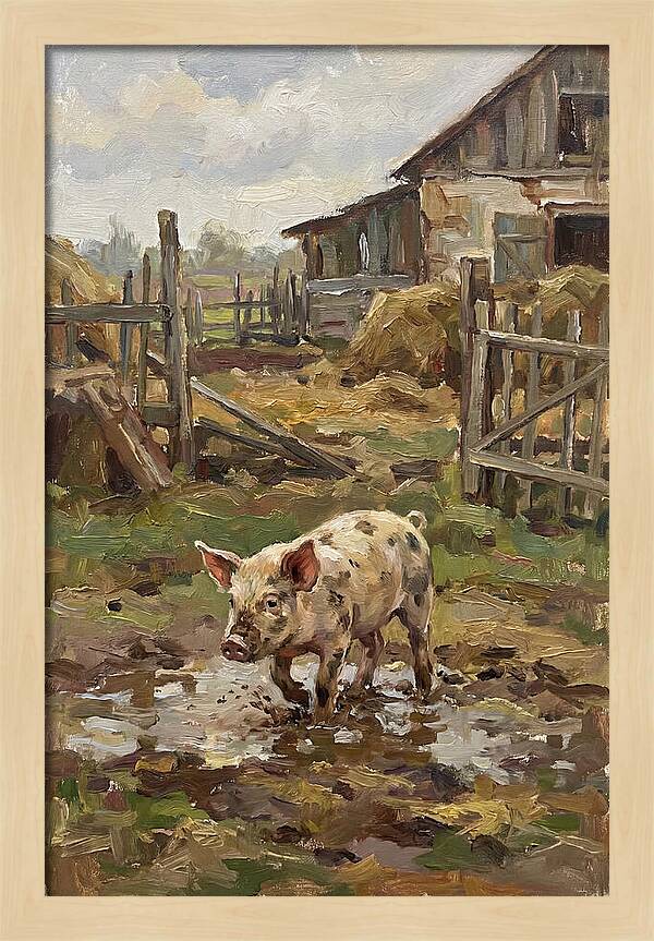 Piglet In The Farmyard