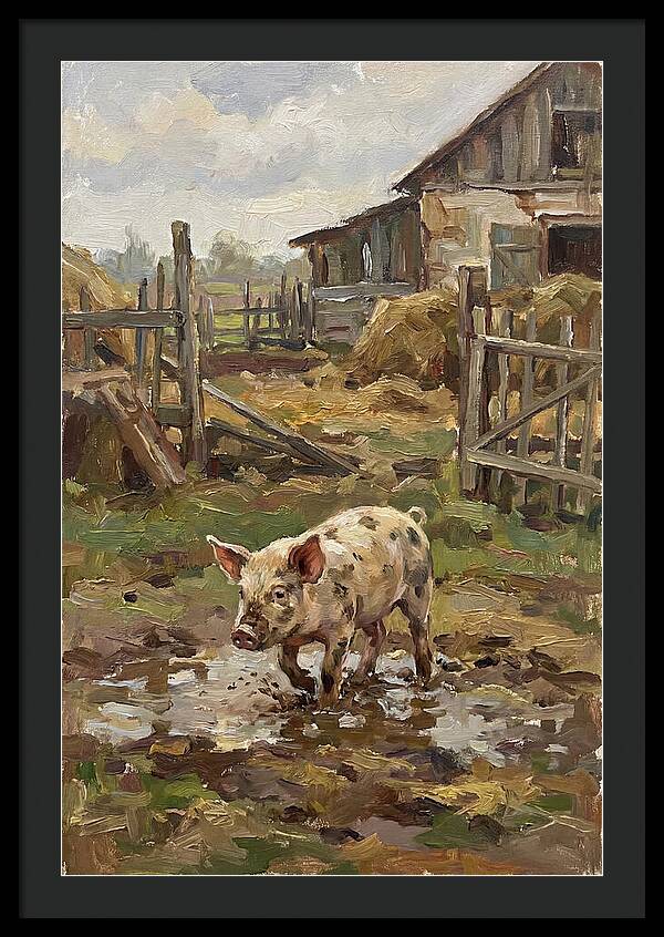Piglet In The Farmyard