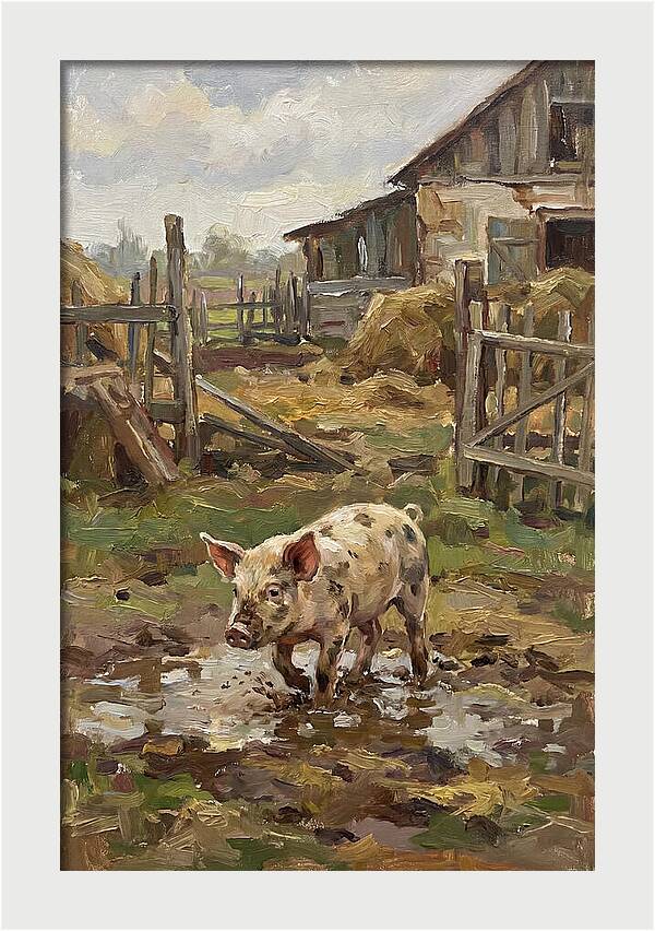Piglet In The Farmyard
