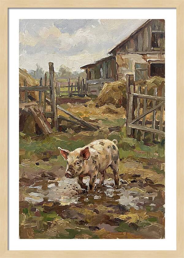 Piglet In The Farmyard