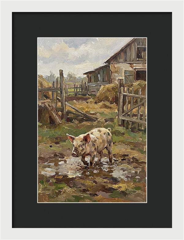 Piglet In The Farmyard