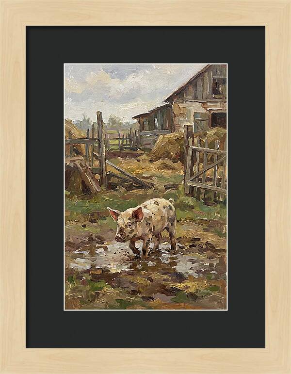 Piglet In The Farmyard