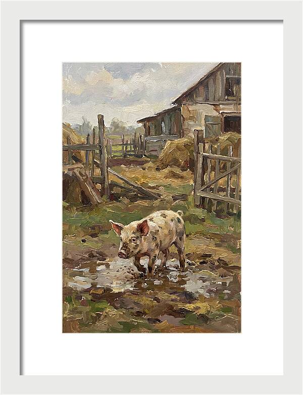 Piglet In The Farmyard