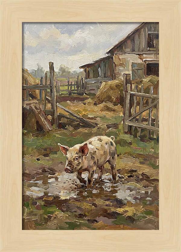 Piglet In The Farmyard