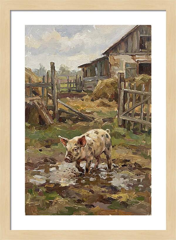 Piglet In The Farmyard
