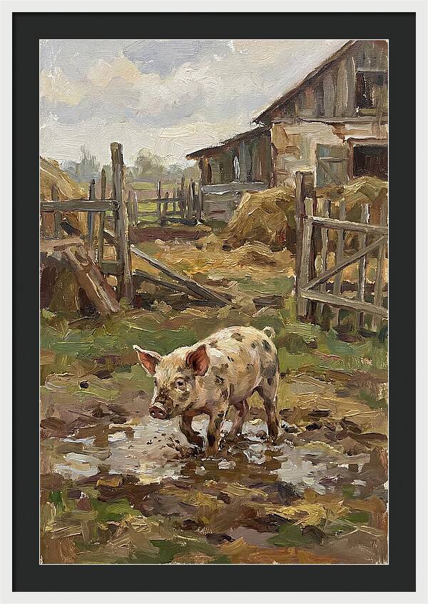 Piglet In The Farmyard