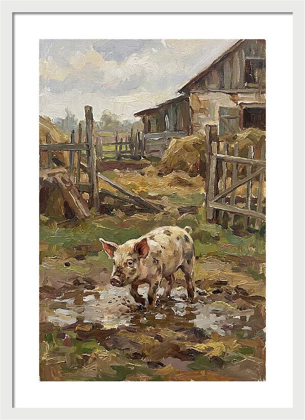Piglet In The Farmyard