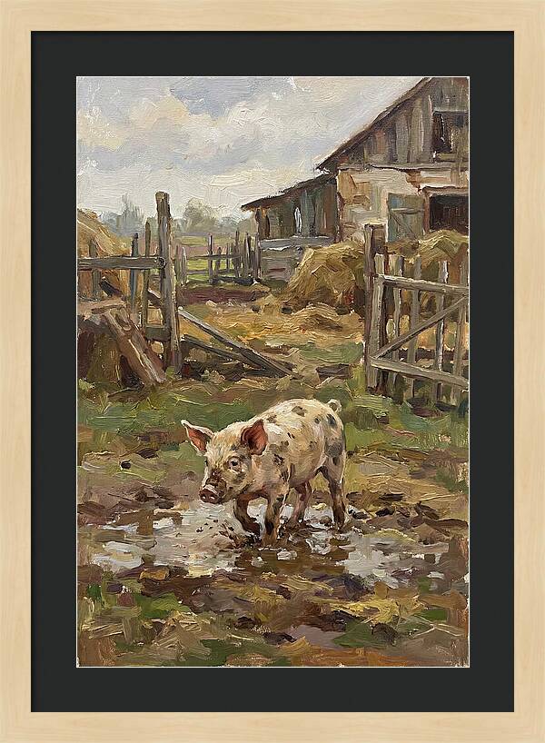 Piglet In The Farmyard