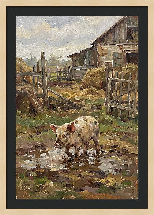 Piglet In The Farmyard