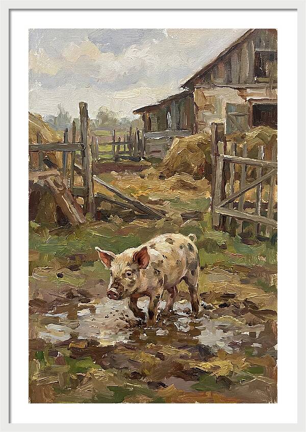 Piglet In The Farmyard