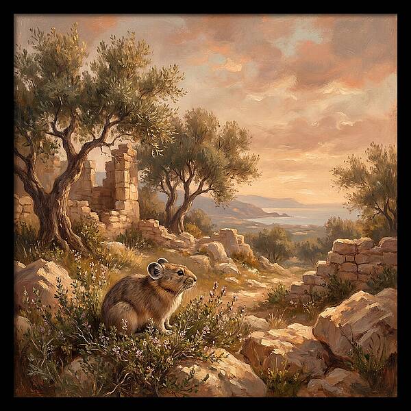 Pika Among Ancient Ruins