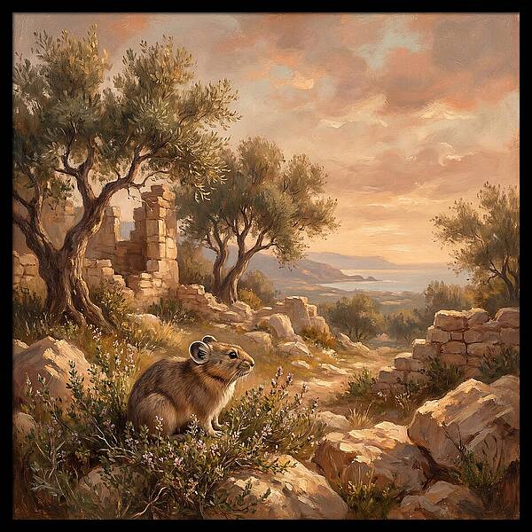 Pika Among Ancient Ruins