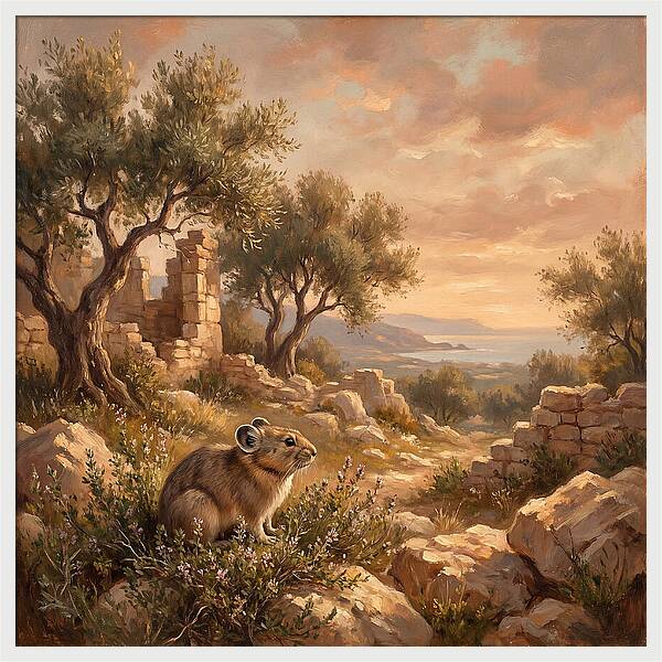 Pika Among Ancient Ruins