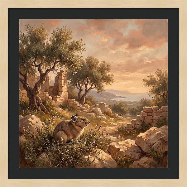 Pika Among Ancient Ruins