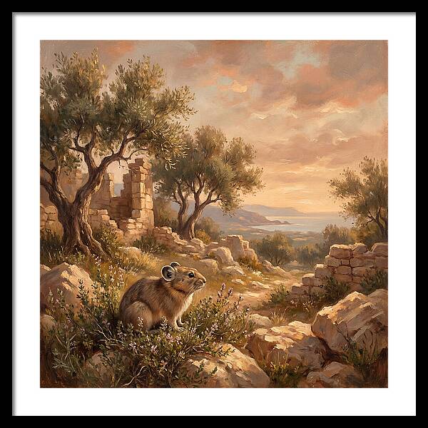 Pika Among Ancient Ruins