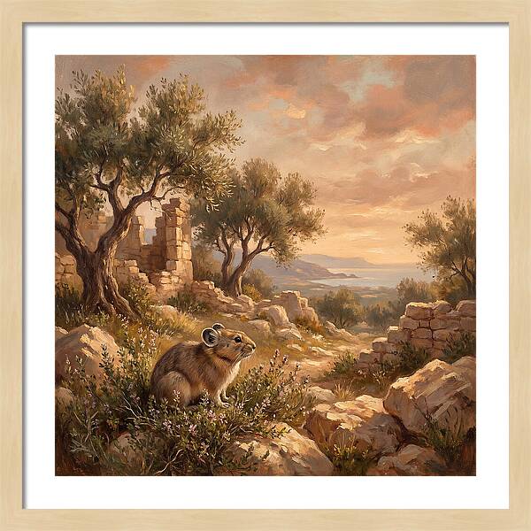 Pika Among Ancient Ruins