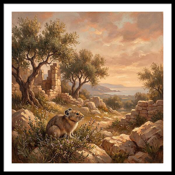 Pika Among Ancient Ruins