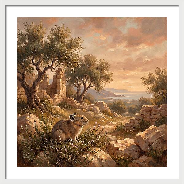 Pika Among Ancient Ruins